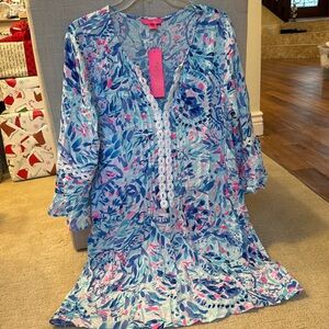 Lilly Pulitzer Hollie Tunic Dress Breakwater Party Wave size XL NWT